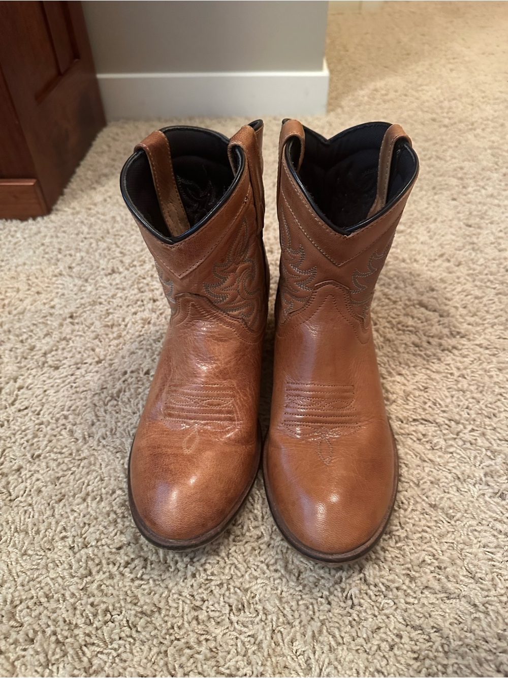 dingo Brown Leather Short Western Boots